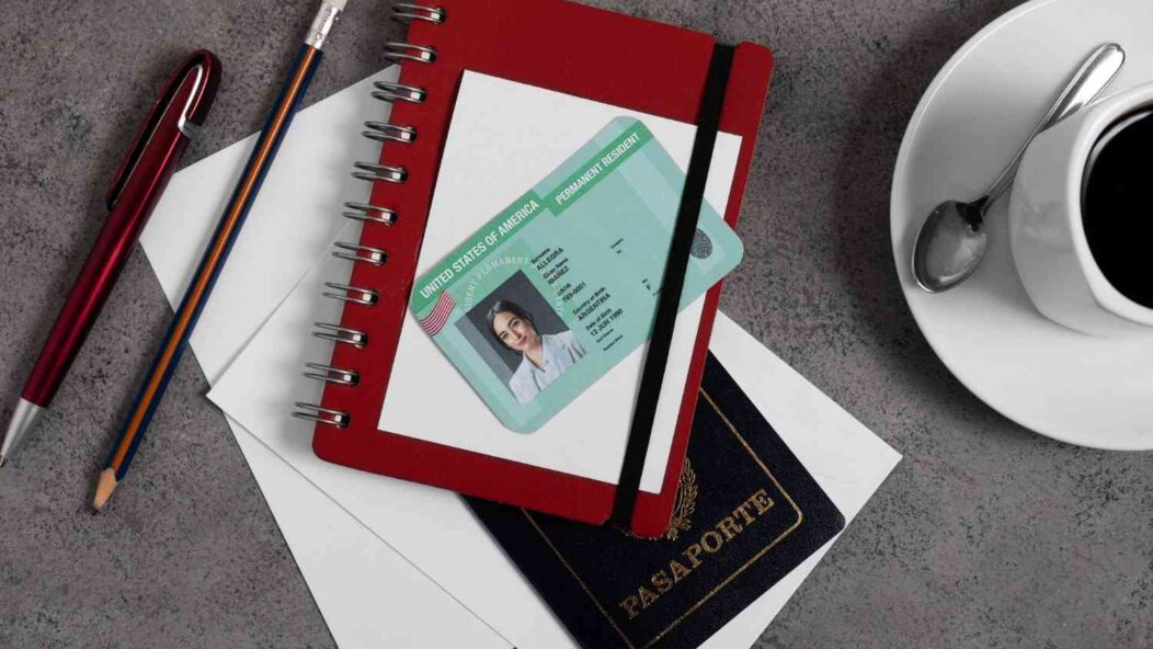 I-485 NOID response guide – USCIS Green Card denial prevention with supporting documents, passport, and legal paperwork.