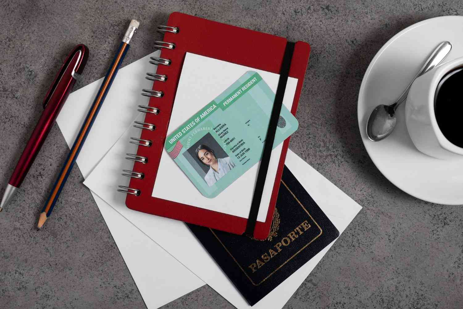 I-485 NOID response guide – USCIS Green Card denial prevention with supporting documents, passport, and legal paperwork.